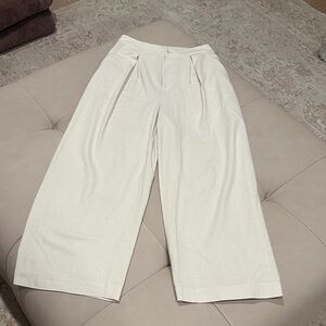 Jenni Kayne Elegant Cream Wide-Leg Pants